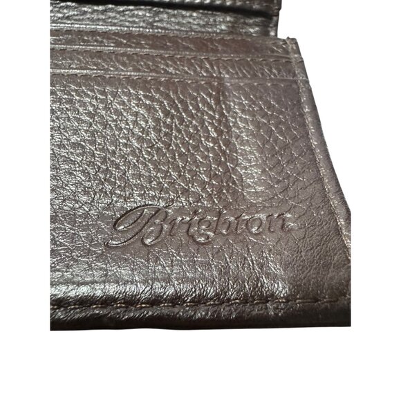 Brighton Women's Brown Leather Floral Embroidered‎ Wallet - Picture 5 of 8